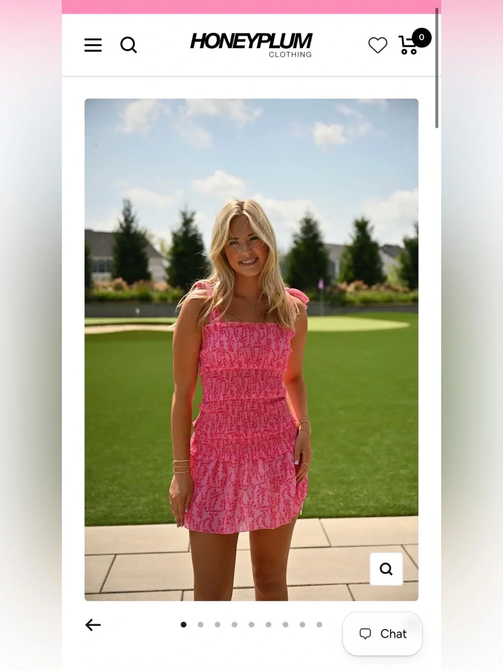Pink Flower Ruffle Dress